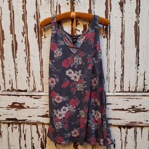 Grey with flowers shirt